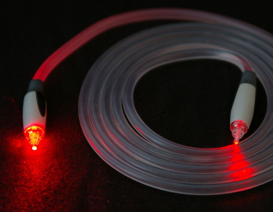 Illuminated fiber optic cable