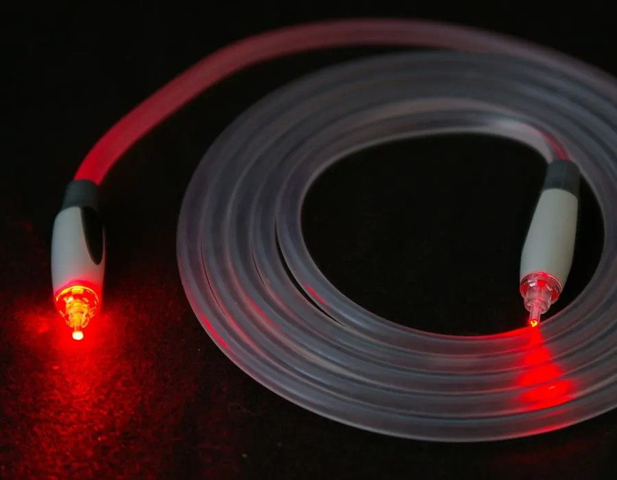 Illuminated fiber optic cable