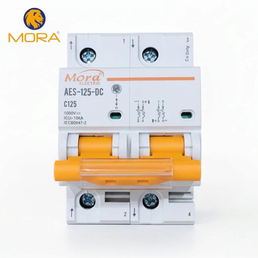 MORA 2P DC Circuit Breaker — 125A, 1000V DC (Battery Breaker)
