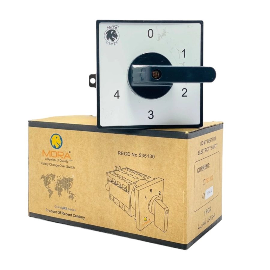 MORA 4-Line Phase & Neutral Selector Switch — 75A / 50A (4 Meters)