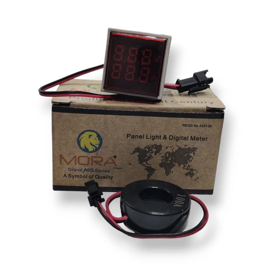 MORA Ampere & Volt LED Indicator — 22mm Panel Light