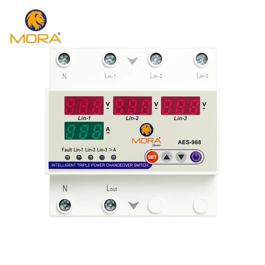 MORA Voltage Protection Relay — 63A, Auto Phase Selector