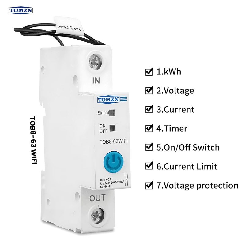 TOMZN TOB8-63WIFI Smart Switch WiFi Circuit Breaker