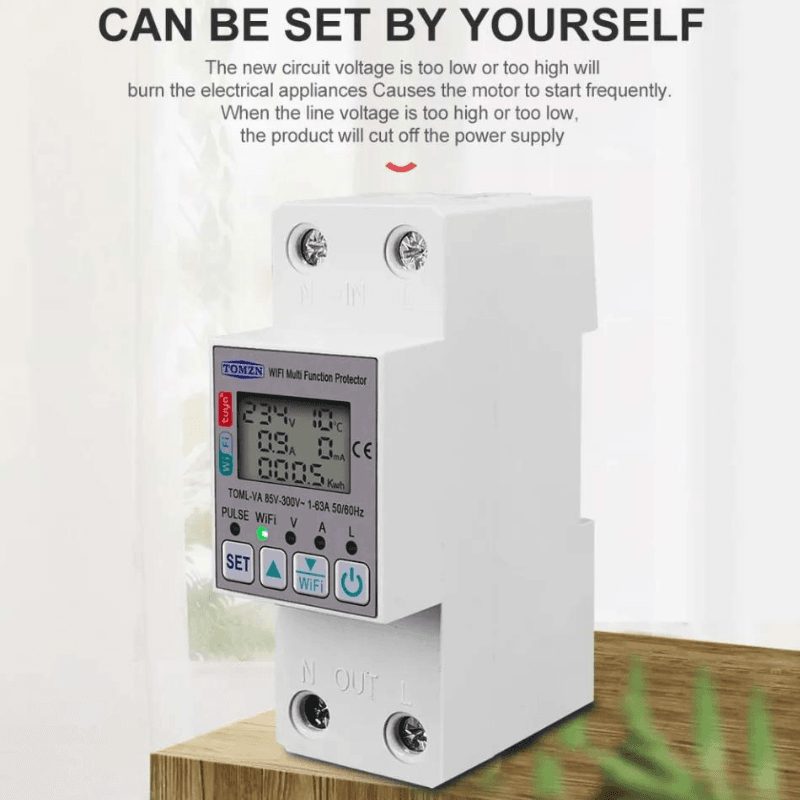 TOMZN TOML-VA WiFi Smart Breaker — 10-in-1 Protector with Energy Meter