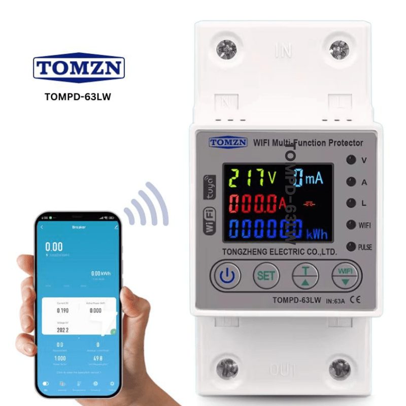 TOMZN TOMPD-63LW 10-in-1 WiFi Multi-Function Protector Breaker