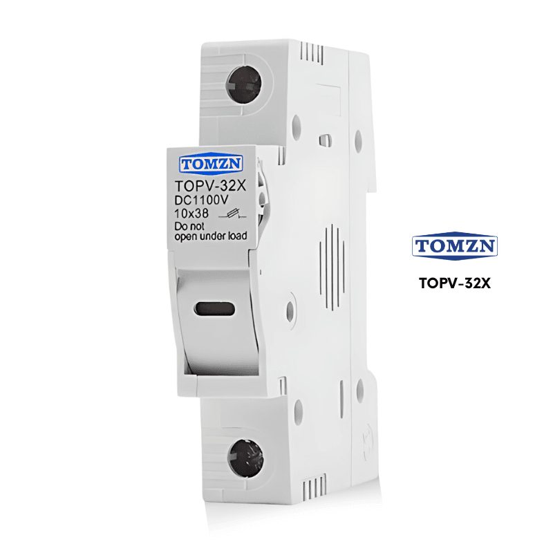 TOMZN TOPV-32X Solar PV Fuse Holder — 1000V DC, 10×38mm