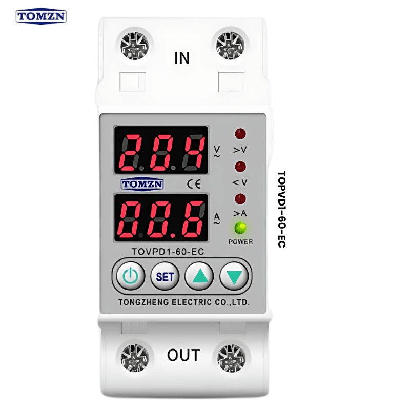 TOMZN TOVPD1-60-EC Adjustable Over/Under Voltage Protector — up to 63A