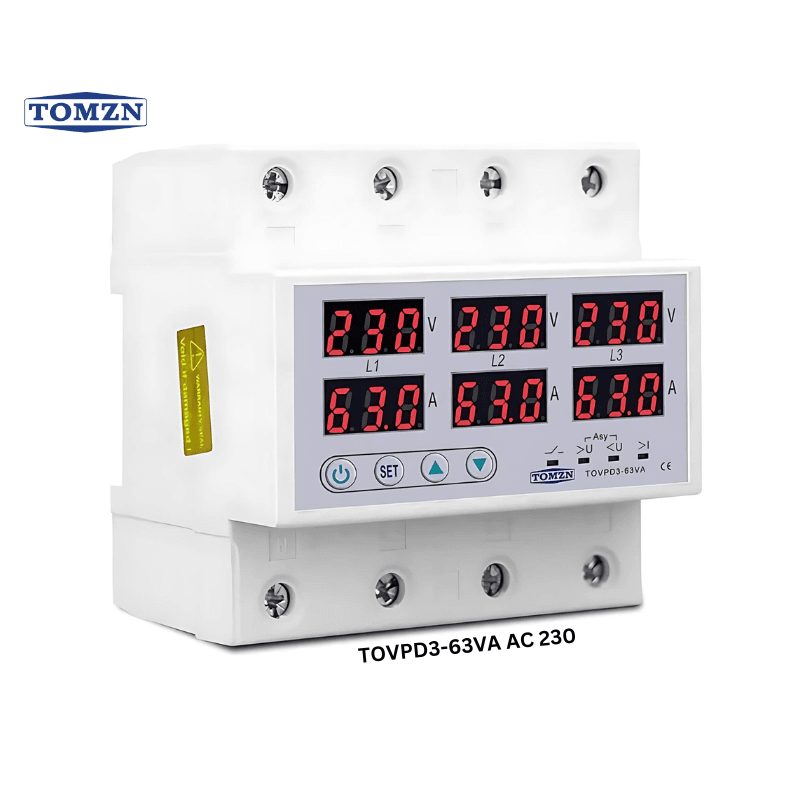 TOMZN TOVPD3-63VA 3-Phase Voltage & Current Protector