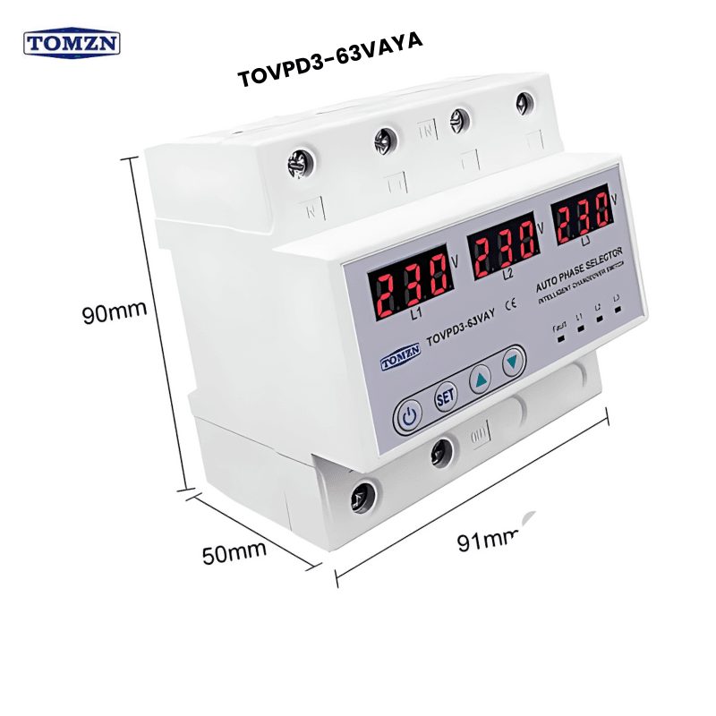TOMZN TOVPD3-63VAYA Auto Phase Selector — Intelligent Changeover
