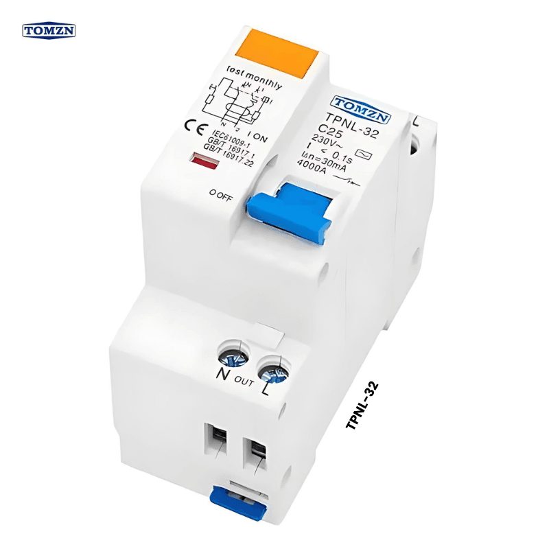 TOMZN TPNL-32 RCBO — Residual Current Circuit Breaker, up to 32A